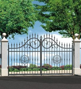 Custom Wrought Iron Main Gate for Luxury Villa, Decorative Driveway Entrance Gate with Heavy Duty Steel and Powder Coated Finish - Product Image 2