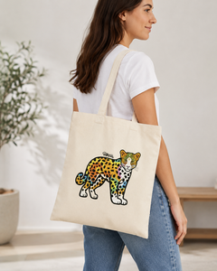 Sac fourre-tout en toile de coton imprimé sur mesure 8oz 37x41cm, sac de courses promotionnel réutilisable, vente en gros, fabricant OEM ODM, marque privée - Product Image 4