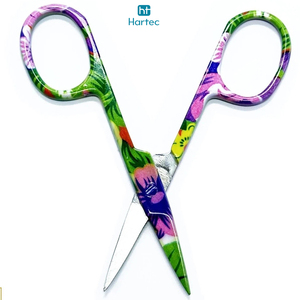 Trendy Floral Pattern Beauty Nail Scissors Stainless Steel Precision Cuticle <b>Trimmer</b> For Salon Professional Nail Grooming - Product Image 4