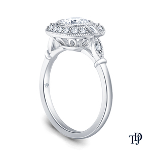 Bague de fiançailles en or 10 carats avec diamants naturels (anciens) et accents baguette et ronds, vente en gros OEM, fabricant international de détail - Product Image 2