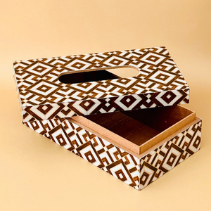 New Elegant Handcrafted Wooden Printed Tissue <b>Box</b> With Beautiful <b>Floral</b> Artwork For Living Room Center Table At Affordable Price - Product Image 2