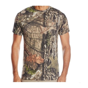 Men's Camouflage Hunting T-Shirt Short Sleeve Breathable Polyester Summer Outdoor Wear - Product Image 1