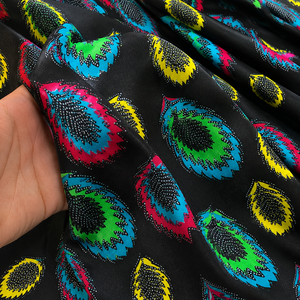 Tela africana premium con estampado de cera, terciopelo con bordado de lentejuelas, material textil de diseñador para prendas de moda. - Product Image 1