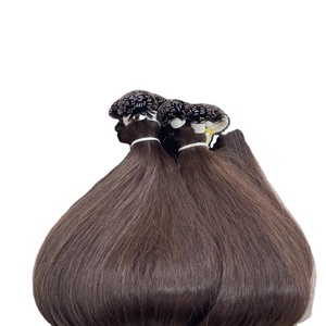 ผมมนุษย์เคราตินสำหรับต่อผมปลายแบนทำจาก100% ชาวรัสเซียทรงเวียดนามแบบคู่ - Product Image 1