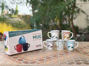 Ceramic <b>Mug</b> with Lid Deer Print <b>Latte</b> Cup Modern Drinkware for Coffee Tea Party Gift - Product Image 1