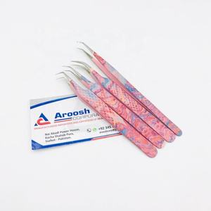 Pince à épiler en diamant de logo personnalisé professionnel de haute qualité Extension de cils en acier inoxydable revêtu de papier Volume durable - Product Image 2