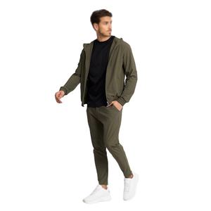 Ensemble de survêtement de sport pour homme, deux pièces, à capuche, imprimé, pour l'extérieur, fitness, vente en gros, streetwear, jogging, tendance - Product Image 2