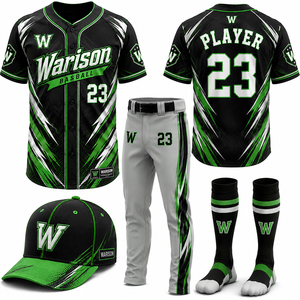 High Quality Youth Baseball Training Uniform Set Sublimation Polyester Made Plus Size Softball Teamwear Uniform Kit - Product Image 5