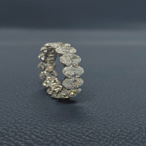 Bague de mariage de luxe RIZTA JEWELS en or 14 carats avec diamant ovale de couleur E cultivé en laboratoire, certifié IGI, clarté VS2, 3,45 g - Product Image 4
