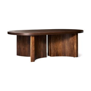 Table à manger ovale moderne en bois massif, écologique, faite à la main, 6 places, design mid-century, meuble stable pour salle à manger - Product Image 4