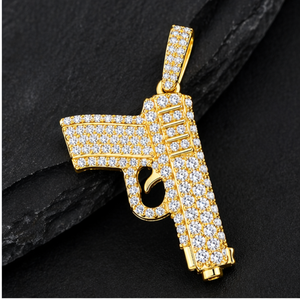 สร้อยคอจี้ดาบประดับเพชรทรงฮิปฮอปสุดเทรนดี้จาก SHRAMAN DIAMOND ทอง 10K เพชรเจียระไนแบบบริลเลียนท์ เพชรเลี้ยงในห้องปฏิบัติการ ดีไซน์หรูหรา - Product Image 6