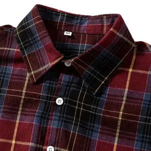 Custom Logo <b>Flannel</b> Shirt Premium Cotton Checkered Long Sleeve <b>Flannel</b> Shirt Private Label Factory <b>Flannel</b> Shirt - Product Image 5