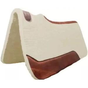 Almohadilla de fieltro de lana occidental con logotipo personalizado, almohadilla contorneada para montar a caballo, equipo ecuestre premium, duradera, cómoda y de alto rendimiento. - Product Image 2
