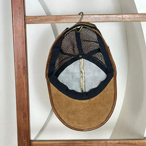 Precio de fábrica 2026 Gorra trucker de cuero genuino con pelo de vaca, estilo western, ajustable, malla, marrón, rústica, vaquera, a la moda - Product Image 6