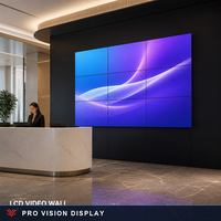Mur vidéo LCD intérieur 3x3 de 49 pouces à cadre ultra-fin pour le commerce de détail et les salles de contrôle
