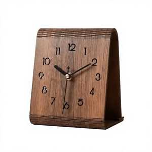 Reloj de Escritorio de Madera en Espiral Creativo, Reloj de Mesa Redondo Moderno de Madera, Reloj de Mesa Analógico de Cuarzo Silencioso, Decoración para el Hogar y la Oficina - Product Image 4