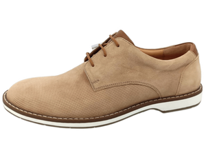Chaussures habillées en daim marron pour hommes, à lacets, respirantes, avec semelle extérieure en caoutchouc antidérapante, semelle intermédiaire en cuir véritable, idéales pour le bureau et toutes occasions. - Product Image 4