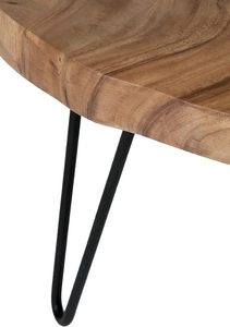 Round Wooden Side <b>Table</b> Hairpin Leg Accent <b>Table</b> Natural Wood Display Stand for Living Room Bedroom - Product Image 5