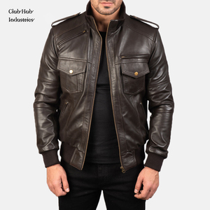 Nouvelle veste en cuir élégante pour homme, haute qualité, service OEM disponible, veste en cuir pour homme, style tendance, best-seller, luxe sur mesure - Product Image 1