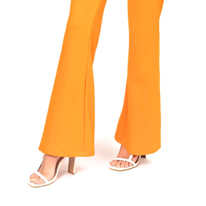 Elegant Style Thick Fleece Women's Flare Sweatpants Unique Designer Made High Stretchable Ankle Length <b>Trousers</b> In Low MOQ - Product Image 3