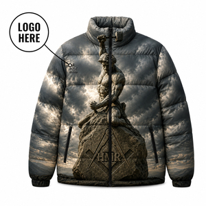 Veste matelassée d'hiver pour homme de haute qualité, en toile sublimée, style Maçonnique Héritage, pour la Fraternité et les Vêtements Grecs - Product Image 1