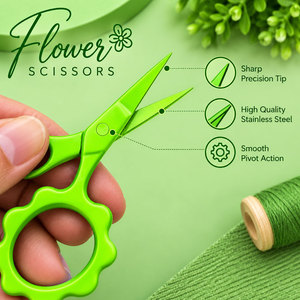 Ciseaux à fleurs miniatures de couleur personnalisée, ciseaux de précision pour la broderie, coupe-fil à coudre, ciseaux de précision pour travaux manuels - Product Image 3
