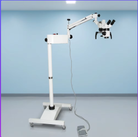 Microscopio ginecológico binocular con soporte de suelo, fuente de luz eléctrica, enfoque manual, certificado CE, envío gratuito. - Product Image 2