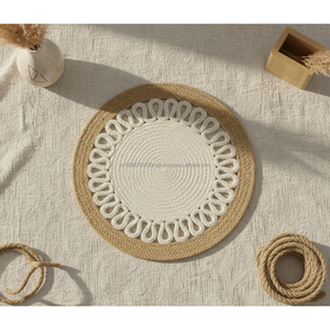 Mantel Individual Redondo de Yute Natural Premium AG Elements, 14 Pulgadas, Tejido a Mano, Contemporáneo, Ecológico, Antideslizante, 2 mm de Grosor, Decoración para Comedor - Product Image 6