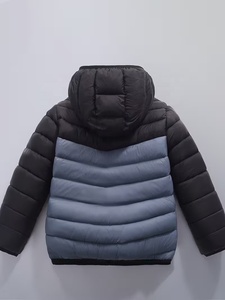 Blouson matelassé tendance personnalisé avec couleur True Tone, taille et logo sur mesure, collection hiver, blouson matelassé à capuche avec blocs de couleur - Product Image 2
