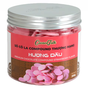 ช็อกโกแลตสตรอว์เบอร์รี่ฮาลาลแบบเม็ด ขายดี รับผลิตแบรนด์ส่วนตัว ขายส่งจำนวนมาก สำหรับเบเกอรี่ คุกกี้ บิสกิต - Product Image 1