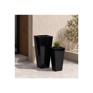 <b>Large</b> Matte Red Fiberglass Outdoor Planter Lightweight Durable Square Flower Pot OEM ODM Factory Direct Supply - Product Image 1