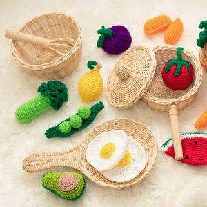Mini pentole in rattan per giochi di ruolo, adorabile design, giocattoli da <span class=keywords><strong>cucina</strong></span> per bambini - Product Image 6