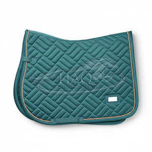 Tapis de selle ergonomique pour cheval avec forme anatomique, tissu anti-humidité et panneaux renforcés résistants à l'usure pour l'équitation - Product Image 5