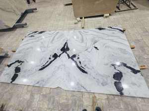 Modern Panda White Marble Tile Slab and Block for Kitchen Bathroom and Exterior Use Polished Honed Sandblasted Antique Surface - Product Image 3