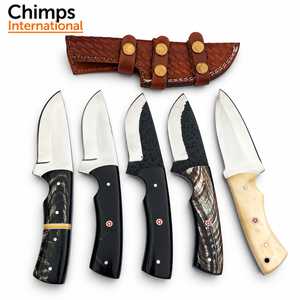 Couteau de chasse artisanal J2 en acier inoxydable à pointe clip, lame droite, pour camping et EDC, couteau à dépecer |   Couteaux de survie en plein air - Product Image 1