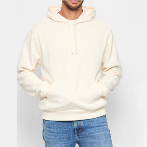 Sweat à capuche personnalisable en coton et polyester beige de qualité supérieure, commandes en gros, options d'impression de logo brodé, personnalisation, hiver, couleur unie - Product Image 1