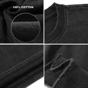 Camisetas Extra Grandes de Algodón 100% Personalizadas con Lavado Ácido para Hombre, Diseño Vintage Completo, Camiseta Desgastada con Efecto Descolorido por el Sol - Product Image 5