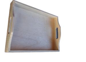 Plateau de service en bois de bambou carré unique fait à la main avec poignées plat poli durable pour une utilisation décorative - Product Image 2