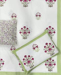 Ensemble de draps en coton léger avec imprimé artisanal pour un confort quotidien dans la chambre, disponible en grande quantité - Product Image 1