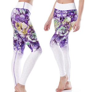 Leggings de sport pour femmes à séchage rapide, sublimation, OEM, vente en gros, prix bas, grandes tailles, personnalisables, doux, taille haute, en polyester - Product Image 5