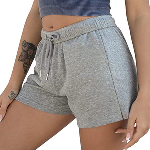 Supplier Summer Casual Sweat Shorts Women Wholesale Elastic Running Cotton Solid Color Blank Sweat Shorts <b>Pants</b> Women's Shorts - Product Image 5