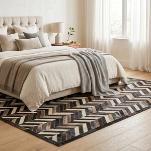 Alfombra DECORDEC Moderna con Diseño Floral Damasco, Tejida a Mano con Lana, Ecológica, Antideslizante, Pelo Grueso Mediano, para Dormitorio, Baño, Hotel, Sala de Estar - Product Image 4