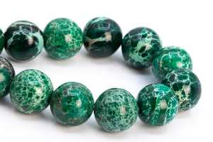 Perles de Jaspe Impérial Vert Profond Effet Sédiment Marin, Grade Gemme, Perles Rondes en Vrac 4MM 6MM 8MM 10MM 12MM, Options de Lots en Gros - Product Image 3