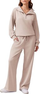 Conjunto de ropa de mujer al por mayor de 2 piezas: Top corto con cremallera y falda vaquera lavada de talle alto con abertura, ¡novedad! - Product Image 4