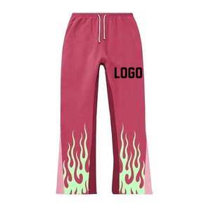 Conjunto de Chándal Rosa Personalizado para Hombre, Más Buscado, con Capucha, Manga Larga, Estampado de Llamas, Pantalones Deportivos con Bolsillos Laterales, Ropa de Otoño - Product Image 6