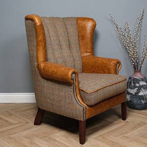 Sofá Individual de Cuero Genuino Tipo Buff al por Mayor con Elegante Sillón Reclinable Tapizado en Cuero Genuino Buff para Sala de Estar u Oficina - Product Image 3