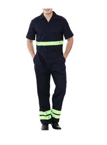 Mono reflectante H-Vis para hombre, transpirable, manga corta, traje de caldera mecánico a presión, ropa de trabajo a prueba de polvo, seguridad general - Product Image 4