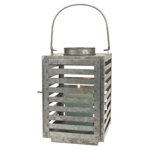Galvanized Metal <b>Lantern</b> Weather Resistant Iron <b>Candle</b> Holder Farmhouse Decorative <b>Lantern</b> for Indoor <b>Outdoor</b> and Wedding Decor - Product Image 1
