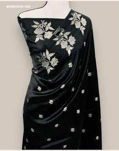 Ensemble de sari en nylon Banarasi de qualité supérieure avec tissage Butta floral sur toute la surface et sur le bord, et pallu riche - Prix de gros - Product Image 4