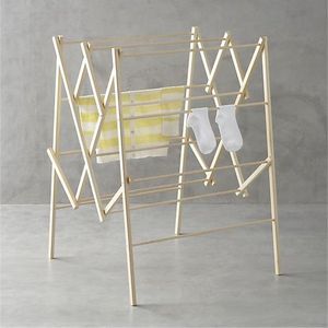 Tendedero de ropa plegable de madera de último diseño, tendedero de ropa escalonado, tendedero portátil para interiores, opciones de personalización. - Product Image 6